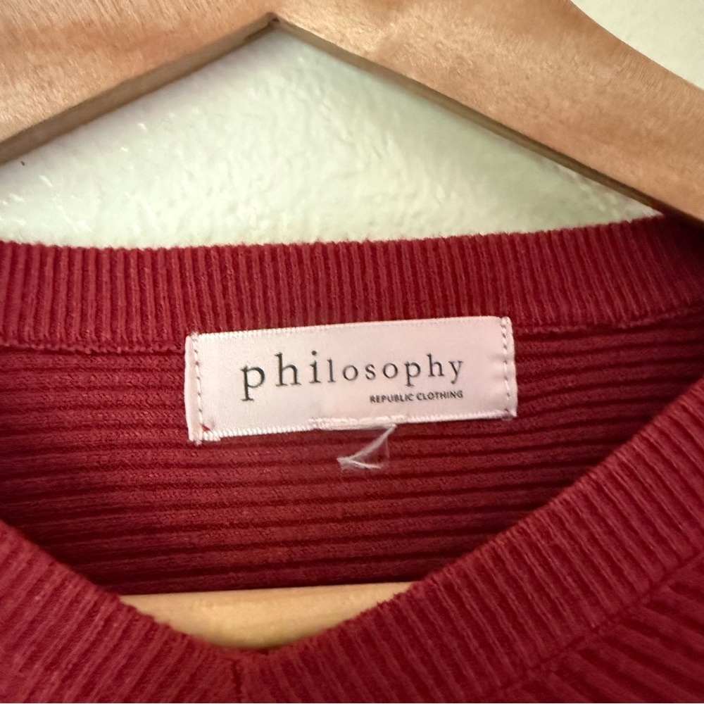 Philosophy ribbed dolman sleeve sweater with button detail - Picture 2 of 5